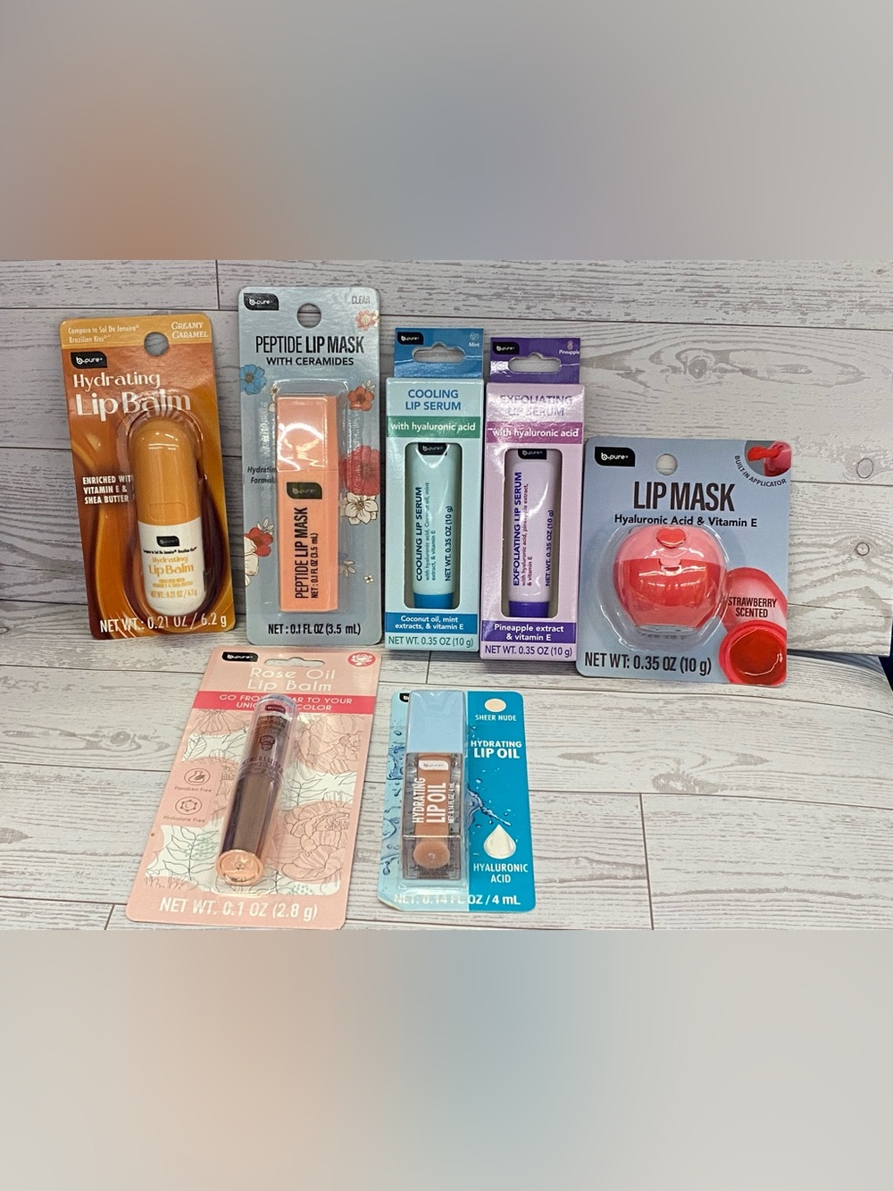 B.pure makeup lip care bundle lot 7 pcs